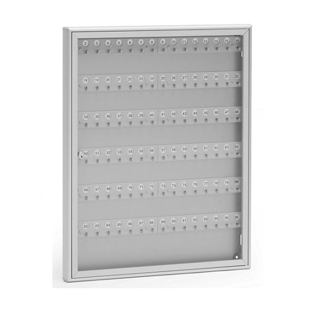 Vendita online Bacheca porta chiavi 96 posti alluminio silver raggrinzito RAL 9006 con fondo silver